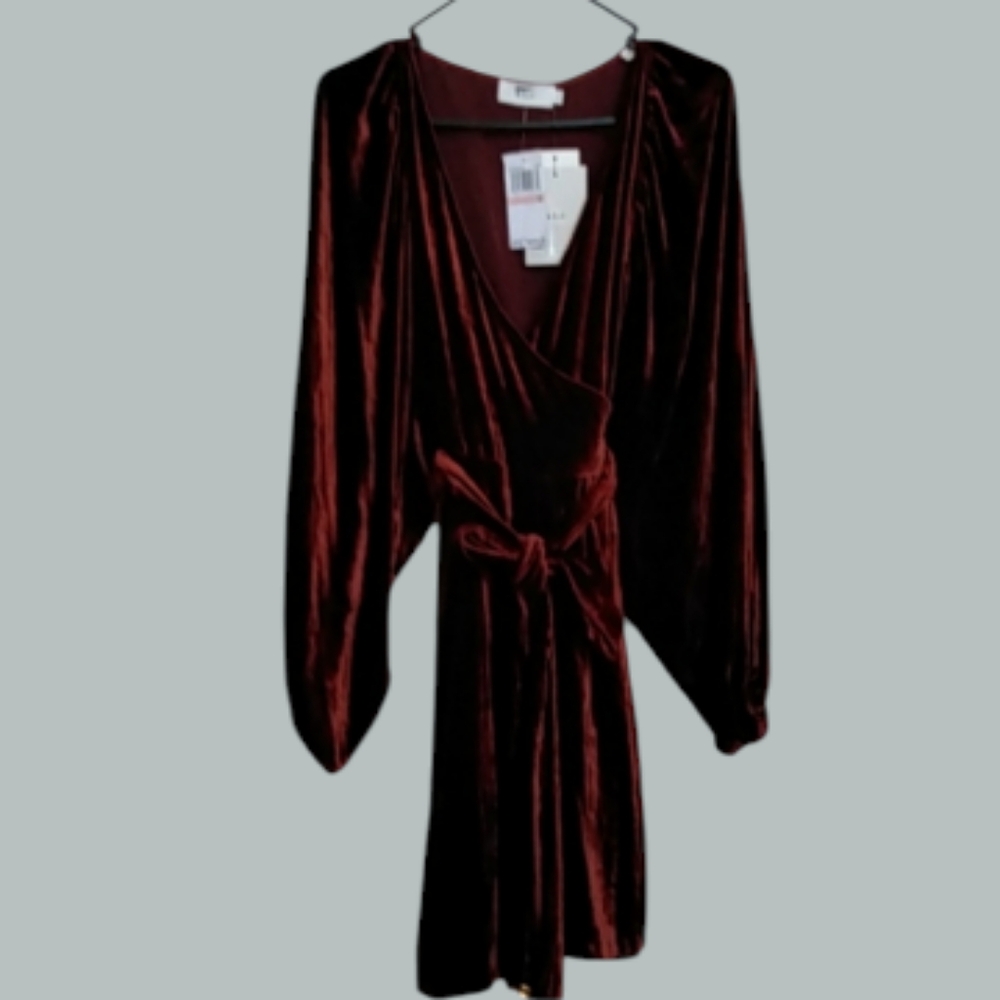 Alc velvet wrap dress